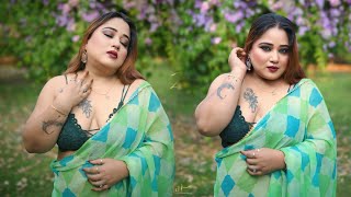 ANGEL RIYA । SAREE SHOOT  SAREE LOVER [upl. by Gaivn156]