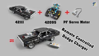 How to motorize easily the LEGO Technic 42111 Doms Dodge Charger with 42095 and a PF Servo [upl. by Anneyehc854]