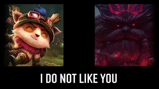 TEEMO  What champions think about him And he them [upl. by Naejarual]