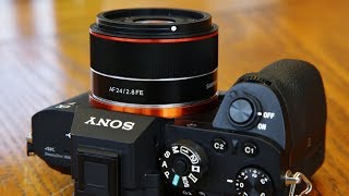 Samyang AF 24mm f28 FE lens review with samples Fullframe amp APSC [upl. by Nogras]