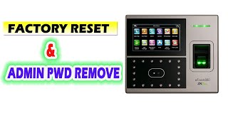 How to Zkteco uface800 Reset admin password Factory Reset Admin Pwd Remove [upl. by Adamson]