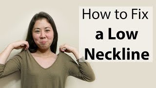 How to Fix a Low Neckline V Neck  Beginner Sewing Tutorial  DIY Tailoring [upl. by Ardna]