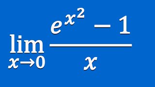 Limite de exponencial com x² [upl. by Airdnaxela]