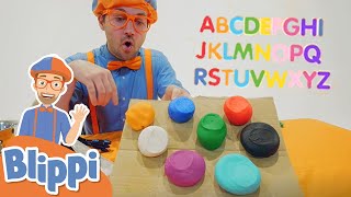 Blippi Learns Colors amp Letters For Kids With Clay  Educational Videos For Kids [upl. by Nitsa]