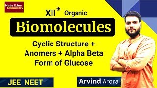 L5 Biomolecules  Cyclic Structure  Anomeric Isomers  AlphaBeta Form  NEET JEE by A Arora [upl. by Nance]