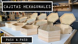 Hexágonos de Madera  Cajitas Hexagonales [upl. by Yeloc]