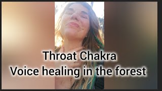 Throat Chakra voice healing in the forest my personal experience freedom speakyourtruth [upl. by Dnalyar]