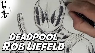 Rob Liefeld drawing Deadpool [upl. by Dleifrag260]