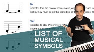 The List of Musical Symbols and Terms [upl. by Anselmo]