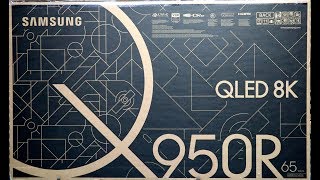 Samsung QLED 8K Q950R Unboxing Setup and Retail Demo 65Q950R [upl. by Ula]