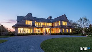 Sagaponack Village Home  New England Shingle Style  DroneHub [upl. by Inasah]