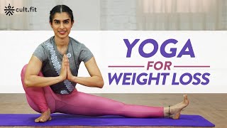 Yoga For Weight Loss  Yoga Workout  Weight Loss Yoga At Home  Yoga Routine  Cultfit [upl. by Nothgiel]