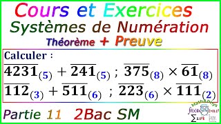 Arithmétique dans Z  Systèmes de Numération  2 Bac SM  Partie 11 [upl. by Archaimbaud557]