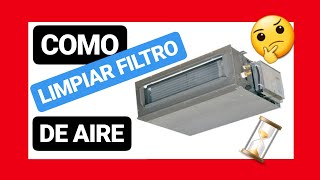 como limpiar FILTROS ❇️ de AIRE ACONDICIONADO por conductos en 5 minutos ✅ [upl. by Alaunnoif]