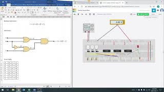 Boolean Expression Implementation in Tinkercad [upl. by Cirillo]