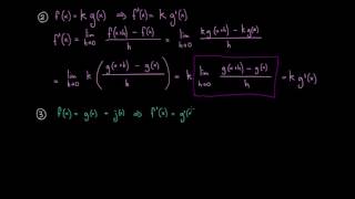 Reglas básicas de la diferenciación  Cálculo  Khan Academy en Español [upl. by Prentice]