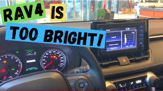 ADJUSTING INTERIOR SCREEN amp INSTRUMENT CLUSTER BRIGHTNESS ON 2020 TOYOTA RAV4 [upl. by Hillegass229]