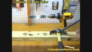 Cordless Drill Nail Puller Demonstration [upl. by Horan]