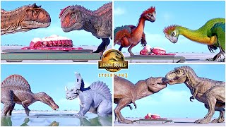 Feeding Interactions of All Carnivore amp Piscivore Dinosaurs 🦖 Jurassic World Evolution 2 Animations [upl. by Irem]