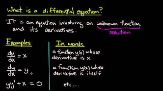 ODE  What is a differential equation [upl. by Hayidan]