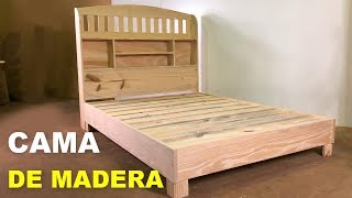 CAMA DE MADERA FÁCIL DE HACER Y MUY RESISTENTE  PASO A PASO [upl. by Aienahs]