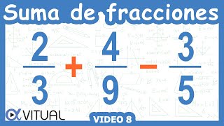 💥 Suma y Resta de 3 FRACCIONES con DIFERENTE DENOMINADOR [upl. by Anelahs]