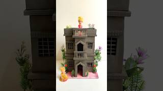 Beautiful miniature clay house making 🏠  clayhouse shorts viralvideo [upl. by Thurstan]