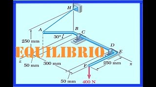 ESTATICA  Equilibrio de cuerpo rigido en 3D  ejercicio 4114 Beer and jhonston [upl. by Nnylekoorb]