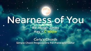 Nearness of You  Norah Jones KEY C Maj Chords [upl. by Mahau]