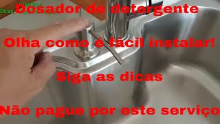 Como instalar o dosador de detergente  dispenser  Torneira monocomando Gourmet [upl. by Scoville]