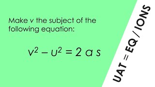 Rearranging Equations SUVAT  WORKED EXAMPLE  GCSE Physics [upl. by Eltsryk717]