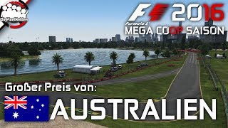 F1 2016 MEGA COOP SAISON 26  Lauf 10  Australien  Rennen  Lets Play F1 2016 Mega Coop [upl. by Anim]