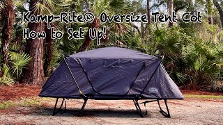 KampRite® Oversize Tent Cot How to Set Up [upl. by Assilram]