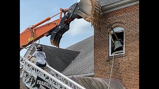 Franklinville UMC Church demolition [upl. by Anora]