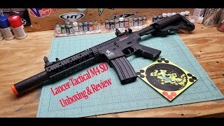 Lancer Tactical lt15 M4 SD gen 2 Airsoft Review unboxing and shooting [upl. by Asilat248]