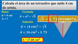 Área y Volumen de un tetraedro [upl. by Amat]