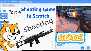 Shooting Game in Scratch  How to make a shooting game in scratch  Part 4  Scratch tutorial [upl. by Nwahsar461]