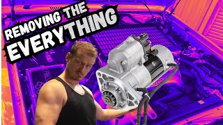 How To Replace A V8 LandCruiser Starter Motor Dont Attempt Before Watching [upl. by Venice]