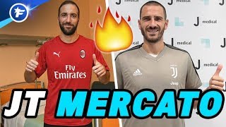 Gonzalo Higuain à lAC Milan Bonucci revient à la Juve  Journal du Mercato [upl. by Aneetak]