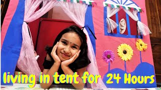 living in tent for 24 hours challenge Learn With Pari  LearnWithPari Aadyansh [upl. by Oirad]