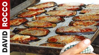 Italian Antipasto Recipe Lazy Eggplant Parmigiana  Recipe by David Rocco [upl. by Naesyar181]