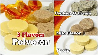 POLVORON  How to make Polvoron  3 Flavors Polvoron [upl. by Yer]