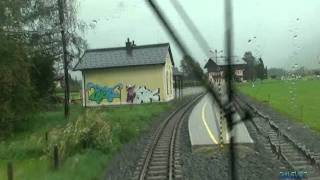 SLB Pinzgauer Lokalbahn Führerstandsmitfahrt Mittersill  Schüttdorf Kitzsteinhornstraße 22 [upl. by Attenweiler]