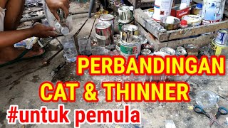 Perbandingan Cat Dan Thinner Untuk Mobil dan Motor  UNTUK PEMULA [upl. by Sirraf7]