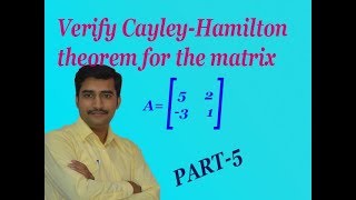 Verify Cayley Hamilton theorem matrix amp hence find its inverse interesting examplePART5 [upl. by Massey]