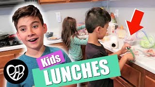 KIDS BACK TO SCHOOL LUNCHES  Kids Pack Their Own Lunches  A Bunch of Lunches  PHILLIPS FamBam [upl. by Yesoj]