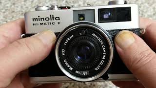 Minolta HIMATIC F 1972 35mm rangefinder [upl. by Adiol]