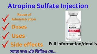 Atropine Sulfate InjectionAtropine Injectionemergency drugsUsesDoses side effectsatropine [upl. by Krissie]