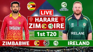 Zimbabwe vs Ireland 1st T20 Live Scores  ZIM vs IRE 1st T20 Live Scores amp Commentary [upl. by Albur]