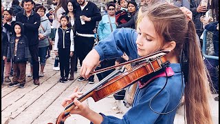 CROWD STOPS and LISTENS  Thousand Years  Christina Perri  Karolina Protsenko amp 2 buskers [upl. by Alokin]